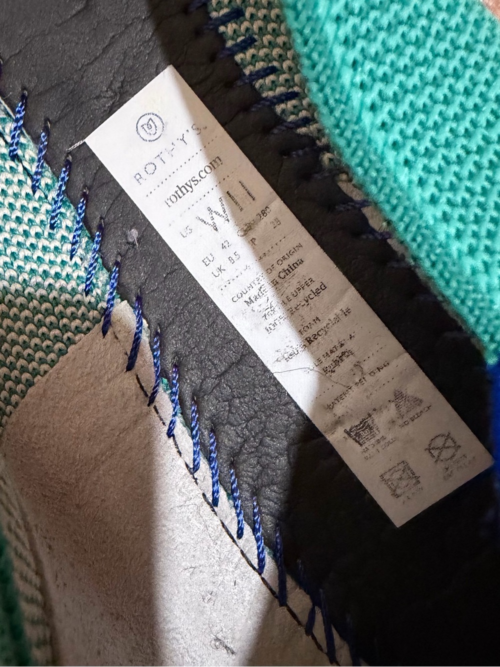 Rothy’s RETIRED COLOR Calypso Teal Ballet Flat Size 11 - Picture 12 of 16
